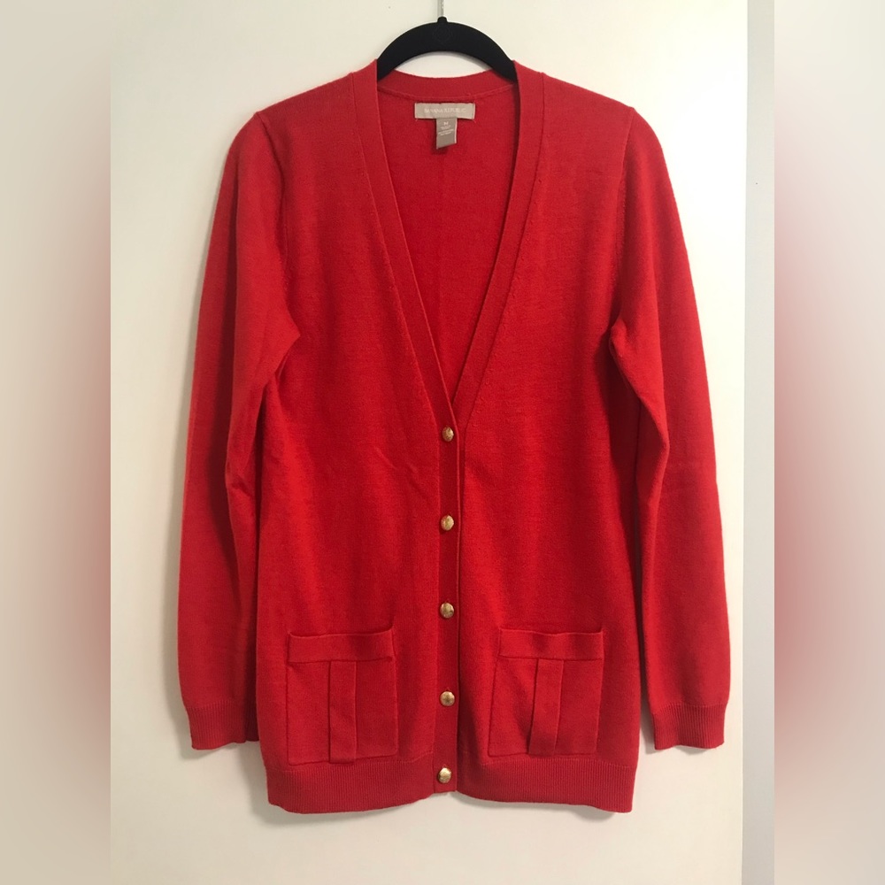Banana Republic Red Cardigan Size M